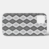 グレーのダイヤモンドパターンのシェードCase-Mate iPhone ca Case-Mate iPhoneケース (裏面 (横))