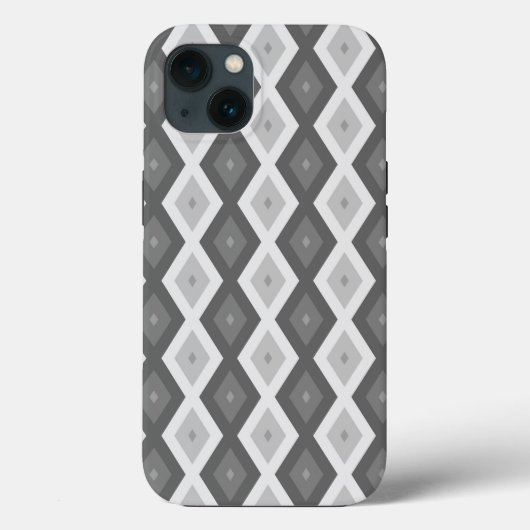 グレーのダイヤモンドパターンのシェードCase-Mate iPhone ca Case-Mate iPhoneケース (裏面)