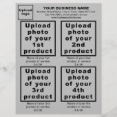 グレーのチラシの商品やサービス チラシ (正面)