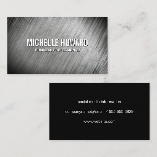 グレーのテクスチャの背景 名刺 (正面/裏面)
