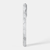 グレーのテクスチャードマーブル iPhoneケース (右側面)