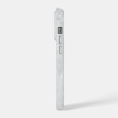グレーのテクスチャードマーブル iPhoneケース (左側面)