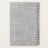 グレーのテクスチャ プランナー手帳 (裏面)