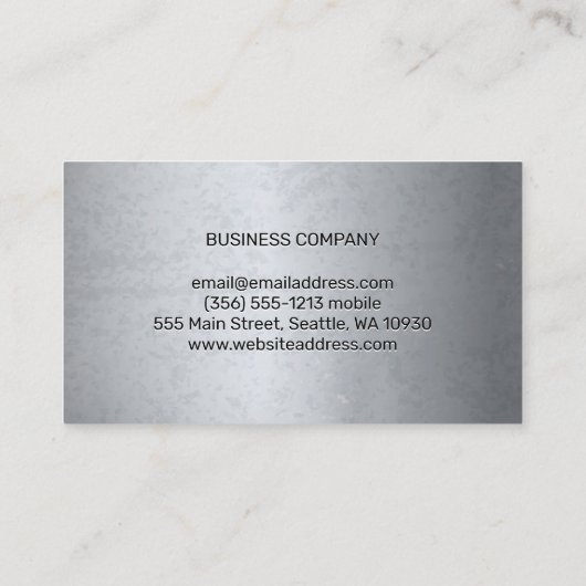 グレーのテクスチャ | モデル 名刺 (裏面)