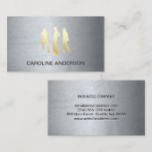 グレーのテクスチャ | モデル 名刺 (正面/裏面)