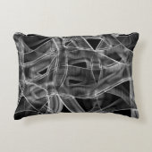 グレーのテープ状のカーブ、ハイライトされたラインのレリーフ、 浮き彫り アクセントクッション (正面)