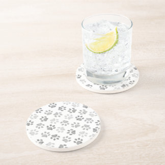 グレーのドードルポープリント コースター