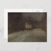 グレーのノクターンと金ゴールドバイウィスラー ポストカード (正面/裏面)