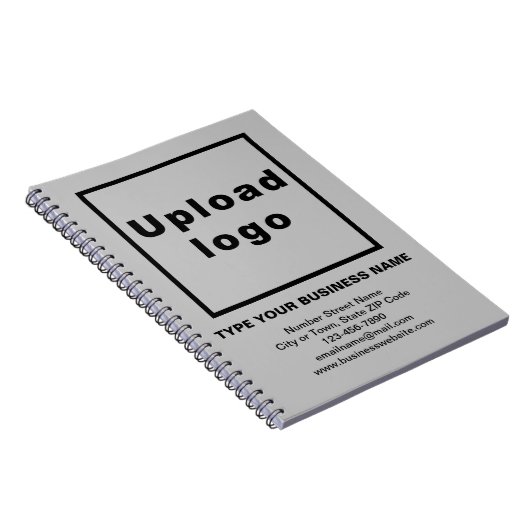 グレーのノートブックのビジネスブランド ノートブック (右側)
