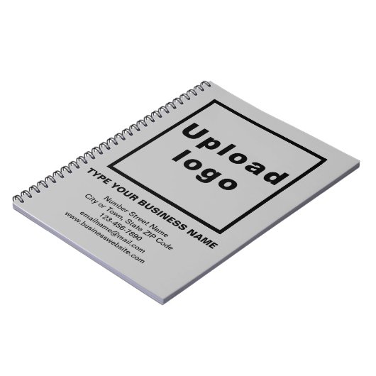 グレーのノートブックのビジネスブランド ノートブック (左側)