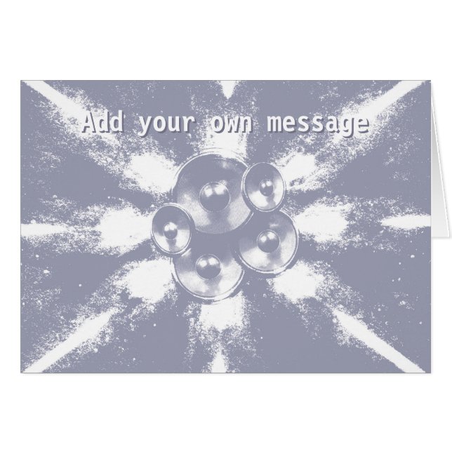 グレーのハイコントラスト音楽スピーカー (正面横)