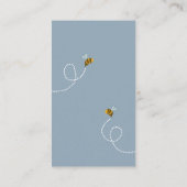 グレーのハニービー熊ベビーシャワー予約リクエスト エンクロージャーカード (裏面)