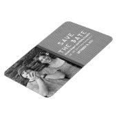 グレーのバイナリコード写真Save the Date Magnet マグネット (左側)