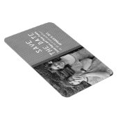 グレーのバイナリコード写真Save the Date Magnet マグネット (右側)