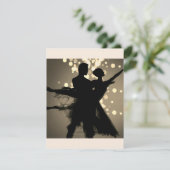 グレーのバレエカップル ヴィンテージ エンクロージャーカード (スタンド正面)