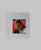 グレーのパーカー Quavo Huncho ボーイズ・キッズ用 (襟)