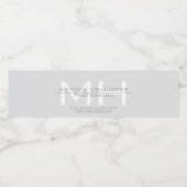 グレーのビジネス名刺（男性用） ペットボトルラベル (シングルラベル)