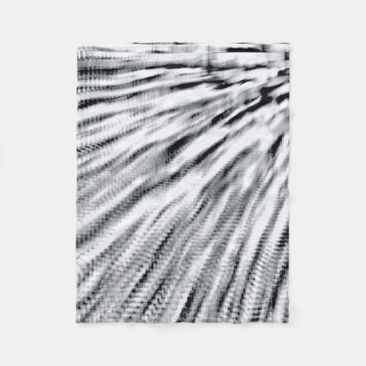 グレーのピクセル風 フリースブランケット (正面)