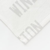 グレーのピットブルと犬の名前ペット フリースブランケット (角)