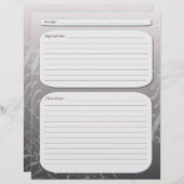 グレーのフェードクラスの渦巻きレシピページ (正面/裏面)