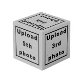 グレーのフォトキューブ上の5枚の写真 フォトキューブ (裏面アングル)