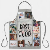 グレーのフォトコラージュの父親デイパパギフトエプロン エプロン (正面)