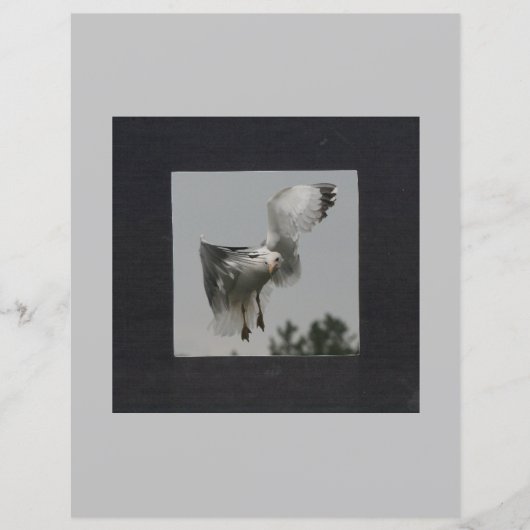 グレーのフォトフレーム上の黒い四角 (正面)