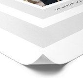 グレーのフレーム フォト 卒業 記念 ポスター (角)