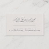 グレーのフローラスケエレガントッチ 名刺 (裏面)