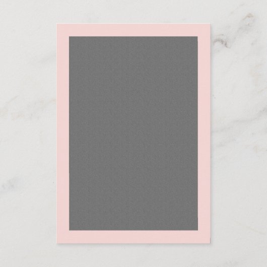 グレーのブッシュピンクの結婚式寄付メモ エンクロージャーカード (裏面)