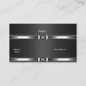 グレーのブラックダイヤモンドジュエルに名刺シルバー 名刺 (裏面)
