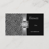 グレーのブラックダイヤモンドジュエルに名刺シルバー 名刺 (正面)