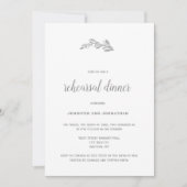 グレーのブランチのリハーサルのディナー招待状 招待状 (正面)