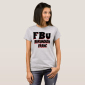 グレーのブルンジ・フランFBu Tシャツ (正面フル)