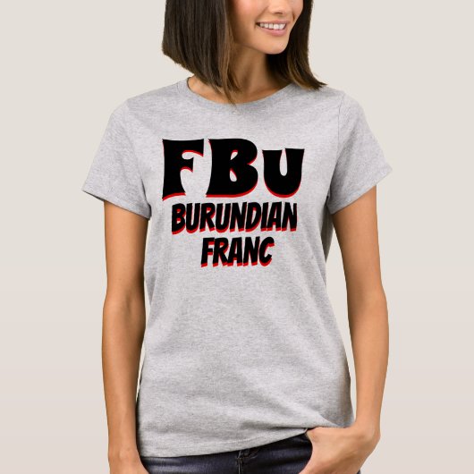 グレーのブルンジ・フランFBu Tシャツ (正面)