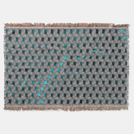 グレーのプレート、四角形の下のシアンの画像 スローブランケット