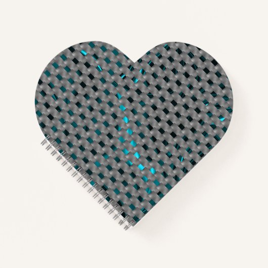 グレーのプレート、四角形の下のシアンの画像 ノートブック (正面)