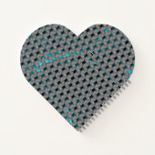 グレーのプレート、四角形の下のシアンの画像 ノートブック (裏面)