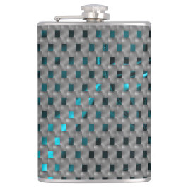 グレーのプレート、四角形の下のシアンの画像 フラスク