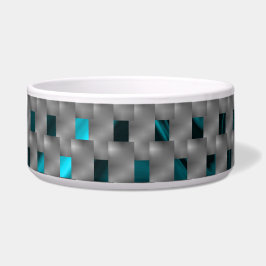 グレーのプレート、四角形の下のシアンの画像 ボウル