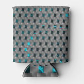 グレーのプレート、四角形の下のシアンの画像 缶クーラー (正面)