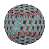 グレーのプレート、四角形の下のシアンの画像 野球ボール (裏面)
