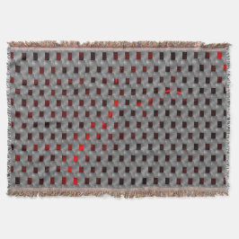 グレーのプレート、長方形の下の赤いイメージ スローブランケット