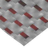 グレーのプレート、長方形の下の赤いイメージ テーブルクロス (アングル)