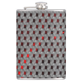 グレーのプレート、長方形の下の赤いイメージ フラスク