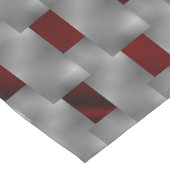 グレーのプレート、長方形の下の赤いイメージ ロングテーブルランナー (コーナー)