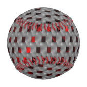 グレーのプレート、長方形の下の赤いイメージ 野球ボール (裏面)