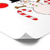 グレーのプードルクリスマス#2ポスター ポスター (角)