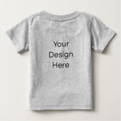 グレーのベビーTシャツ ベビーTシャツ (裏面)