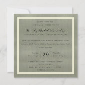 グレーのベルベットホワイトのダマスククラシックワークショップイベント 招待状 (正面)